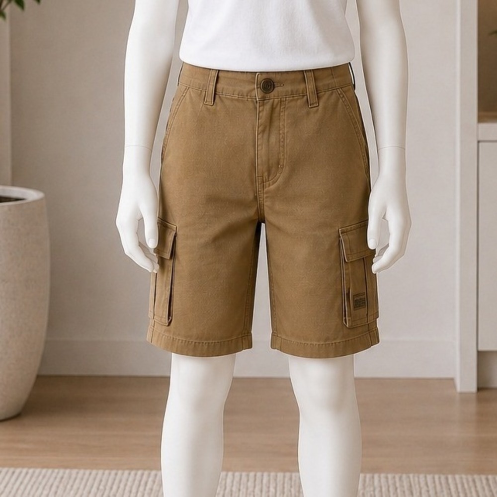 Levi's Boys Cargo Shorts Harvest Gold Relaxed Stretch Utility Size 16
